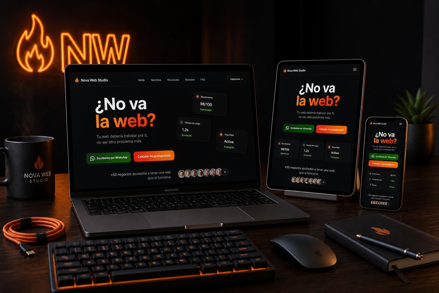 Webs adaptables a ordenador, tablet y móvil por Nova Web Studio